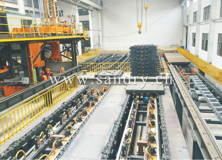 Automatic V process molding line